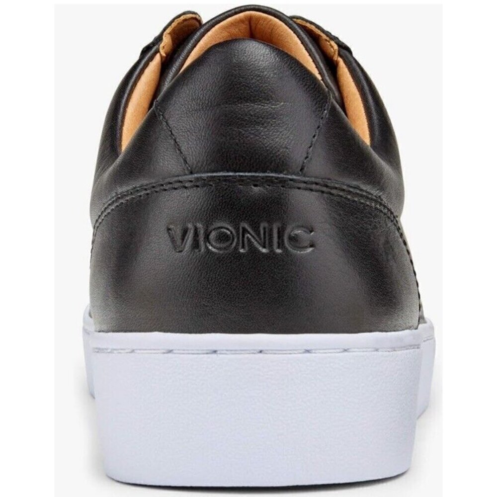 Vionic Sneaker Womens 5 Splendid Honey Black Leather Arch Support New - Picture 5 of 6